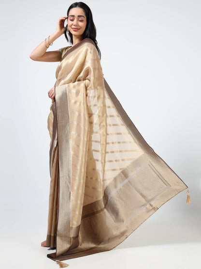 Kanjivaram Tissue silk with clamp dye