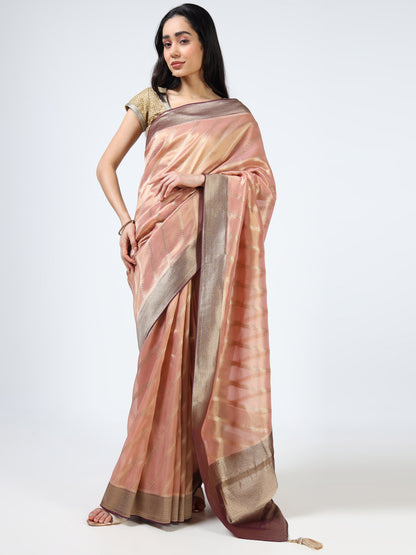 Kanjivaram Tissue silk with clamp dye