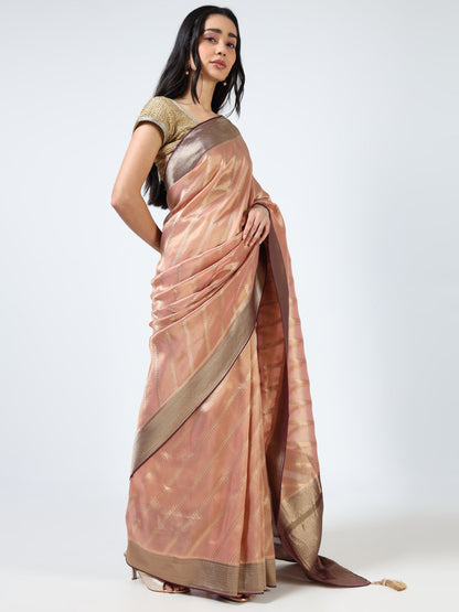 Kanjivaram Tissue silk with clamp dye