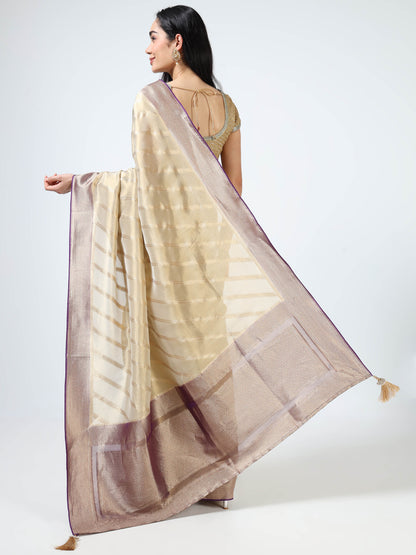 Kanjivaram Tissue silk with clamp dye