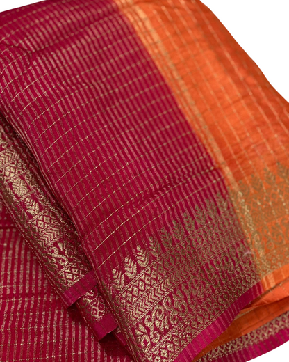 Exclusive 2D Clam Dye Munga Silk Saree (Ayodhya Edition)