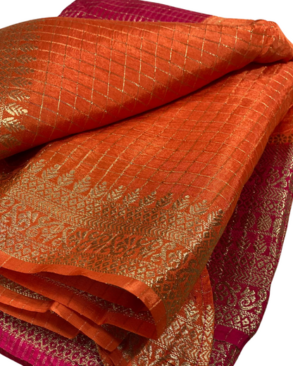 Exclusive 2D Clam Dye Munga Silk Saree (Ayodhya Edition)