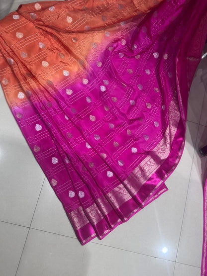 Habutai silk with satin border badhani blouse