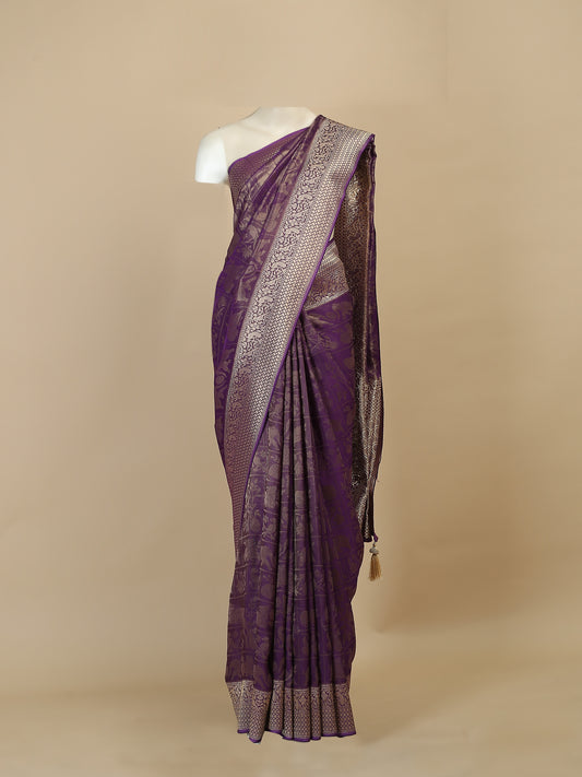 Banarasi Kanivaram Tissue silk with Pichwai Bird animal weaving