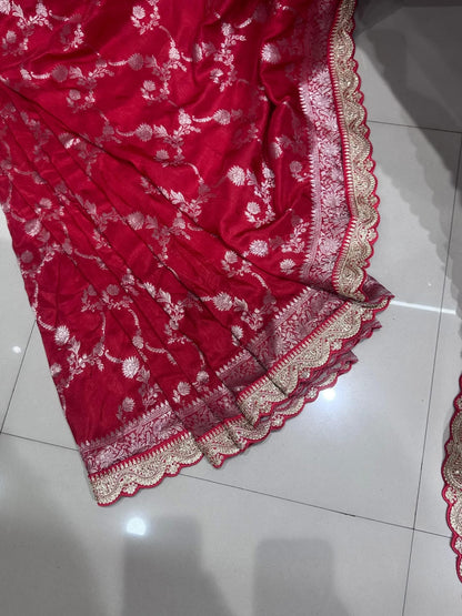 Banarasi munga silk with sabyasachi border