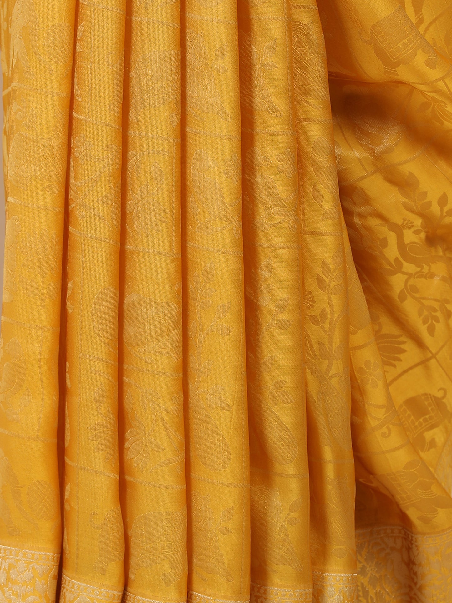 Banarasi Kanivaram Tissue silk with small motif all over - contrast pallu border and contrast pallu blouse
