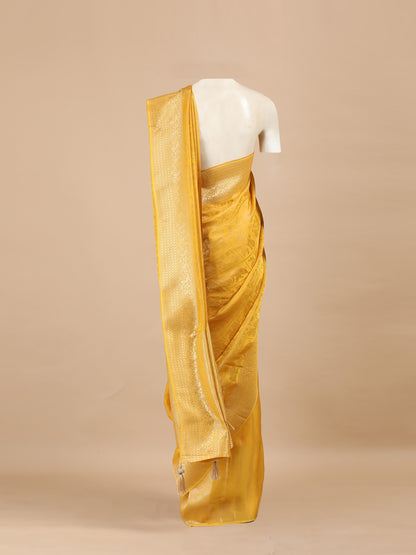 Banarasi Kanivaram Tissue silk with small motif all over - contrast pallu border and contrast pallu blouse