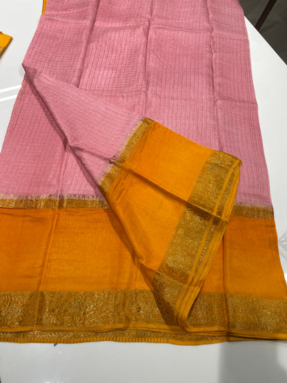 Munga silk with checks weaving