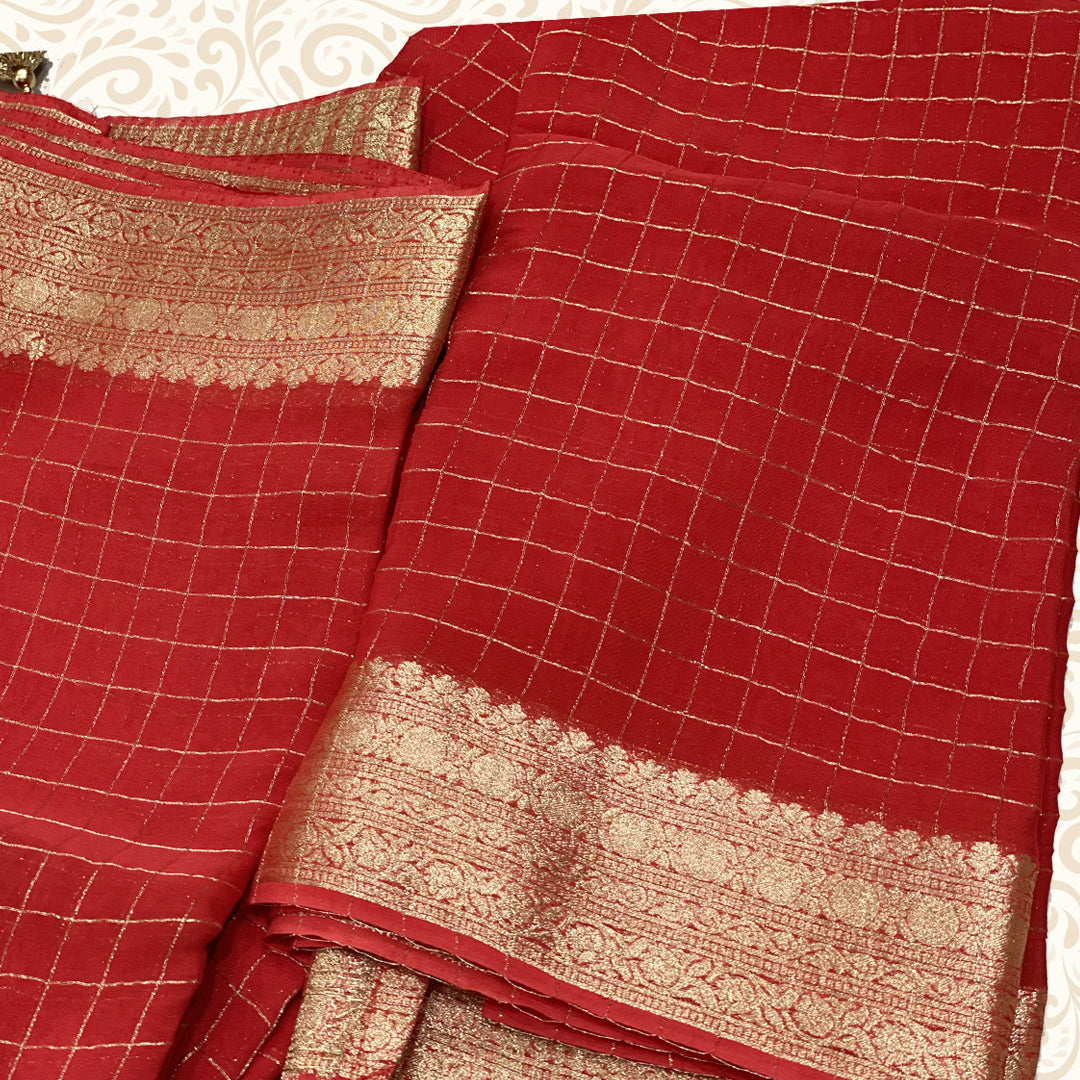 Munga Silk Checks Saree