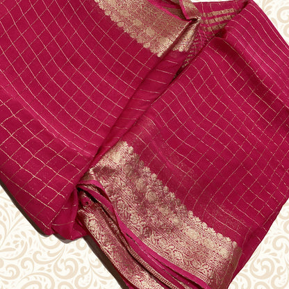 Munga Silk Checks Saree