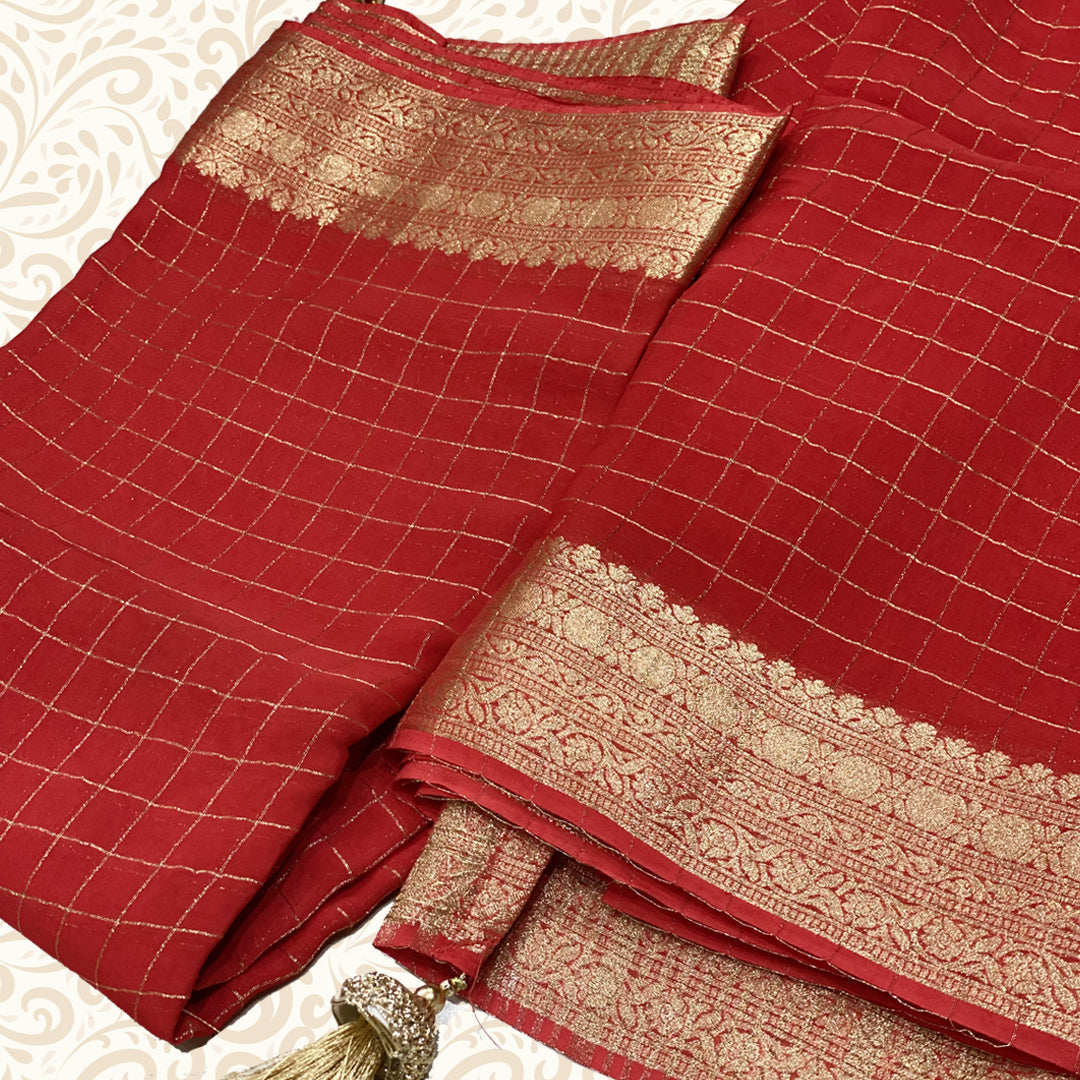 Munga Silk Checks Saree