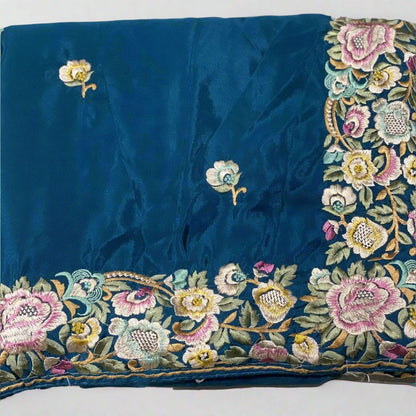 Parsi Gara Crepe Silk Saree