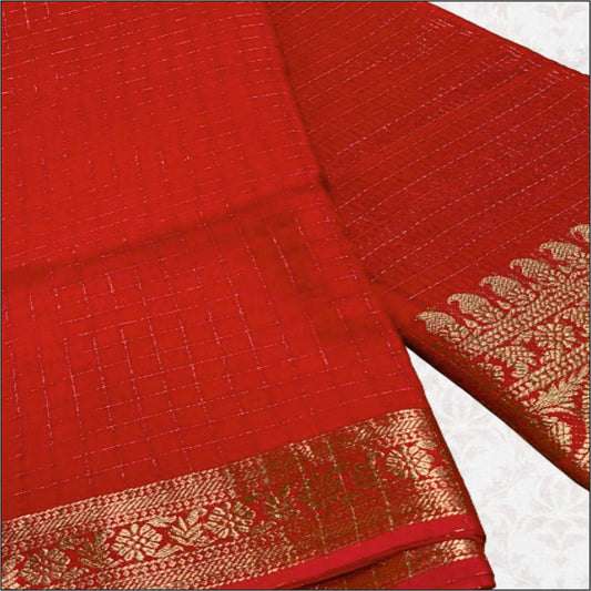 Munga Silk Checks Saree