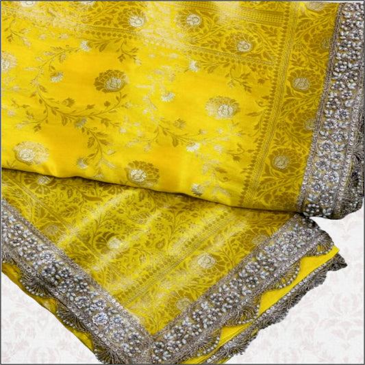 Munga Silk Pearl Work Saree